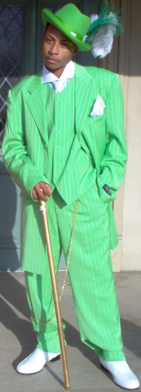 Green Zoot Suit with all the accessories