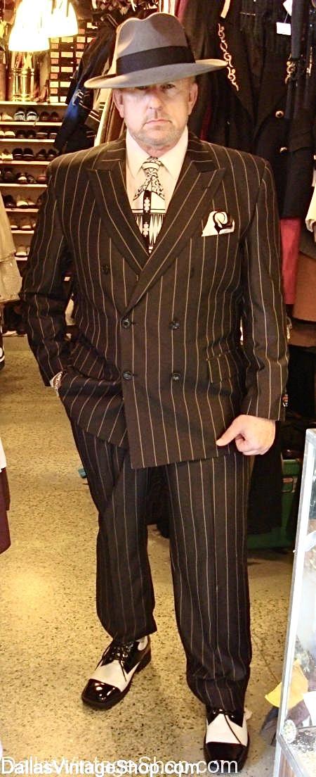 Men's Vintage Suits, Jerry Purvis Vintage Suits Collection, Vintage Pin Stripe Suits, Men's Period Suits are at Dallas Vintage Shop,