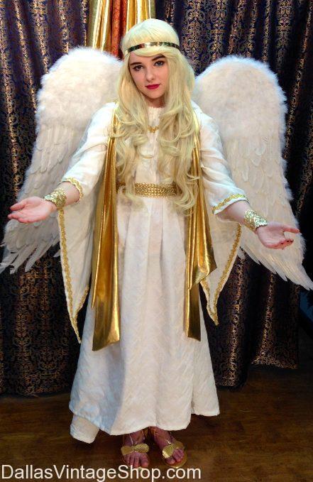 We have this Angel in stock in our Dallas Shop. Get a Traditional Angel Costume and Quality Angel Robes, Wings, Halos, angel, angel costumes, angel robes, angel traditional costumes, angel wigs, angel halos, fancy angel costumes, angel wings, quality angel wings, Heavenly angel attire, bible angel outfits, angel costume ideas, beautiful angels, ladies angel costumes, angel costume accessories, regal angel images, angel images and more at Dallas Vintage Shop.