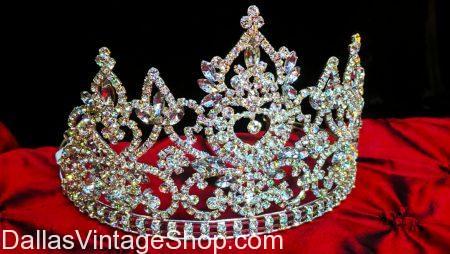 Iridescent Pageant Style Rhinestone Tiara