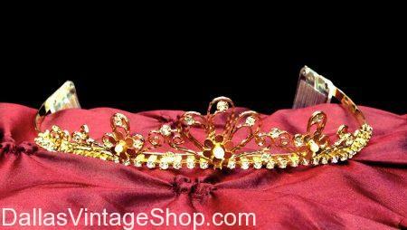 Gold, Pearl Accent Tiara