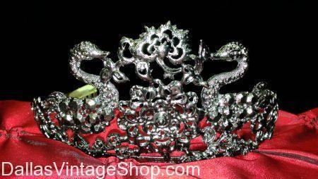 Gothic Gunmetal Grey Swan Crown/Tiara