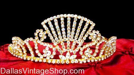 Swirl Gold & Rhinestone Tiara