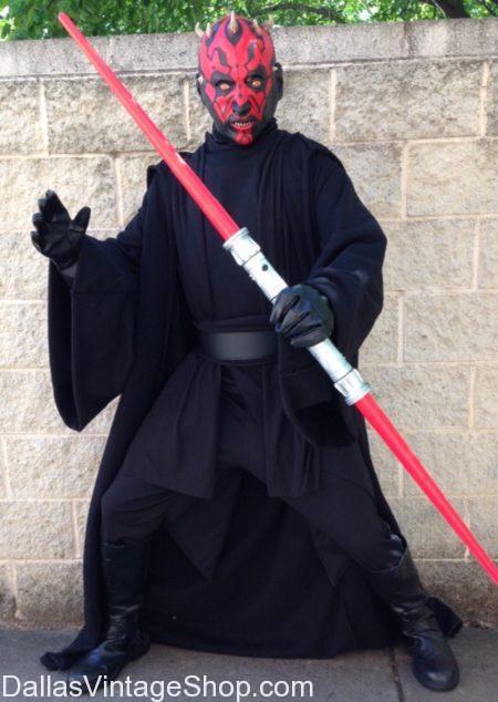 We have Darth Maul Sith Lord Star Wars Costume, Star Wars Quality Costume Shop in Dallas, Star Wars Sith Lord Costumes in DFW, Costume Stores Dallas Area with Darth Maul Masks, Darth Maul Costume & Mask In Stock,Darth Maul Sith Lord, Star Wars Phantom Menace