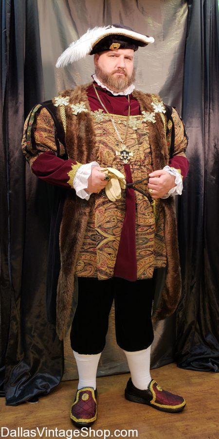 Texas Renaissance Festival Costumes from Dallas Vintage Shop include this TRF King Henry VIII Costume.