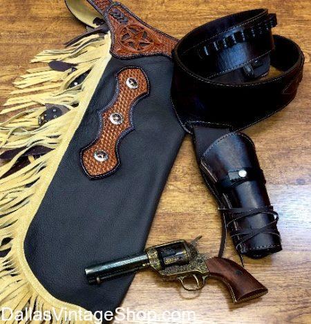 Get these good looking Cowboy Chaps, Chinks, Cowbly Replica Pistols, Cowboy Gun Belts & Holsters, Cowboy Attire and Cowboy Accessories shown here and all are in stock. We also have Cowboy Outfits, Supreme Quality Cowboy Chaps, Cowboy Chinks, Replica Cowboy Pistols, Cowboy Gun Belts & Holsters, Reproduction Old West Cowboy Attire, Theatrical Cowboy Costumes, Cowboy Western Reenactment Outfitters, Outdoor Cowboy Festivals, Historical Cowboy Characters, Cowboy Fancy Chinks & Chaps, Real Leather Chaps, Fringe Leather Cowboy Chaps, Suede Cowboy Chaps, Embossed and Stamped Leather Chaps, Decorative Trim Cowboy Chaps, Leather Cowboy Vests, Old West Historical Cowboys, Cowboy Sheriffs, Cowboy Gunslingers, Working Cowboys, Wild West Cattle Drive Cowboys, Cowboy Gun Belts & Holsters, Old West Cowboys, Working Cowboys, Drifter Cowboys, Bronc Buster Cowboys and Old West Cowboy Movie Characters, Cowboy Costumes, Cowboy Attire, Cowboy Replica Pistols, Cowboy Outlaws, Cowboy Lawmen, Cowboy Legends, Cowboy Outlaw Gangs Outfits & Costumes. 