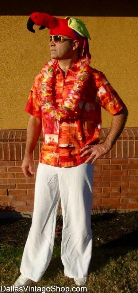 Get Luau Men's Costumes, Hawaiian Luau Men's Attire, Luau Men's Shirts, Luau Leis & Men's Luau Accessories at Dallas Vintage Shop.