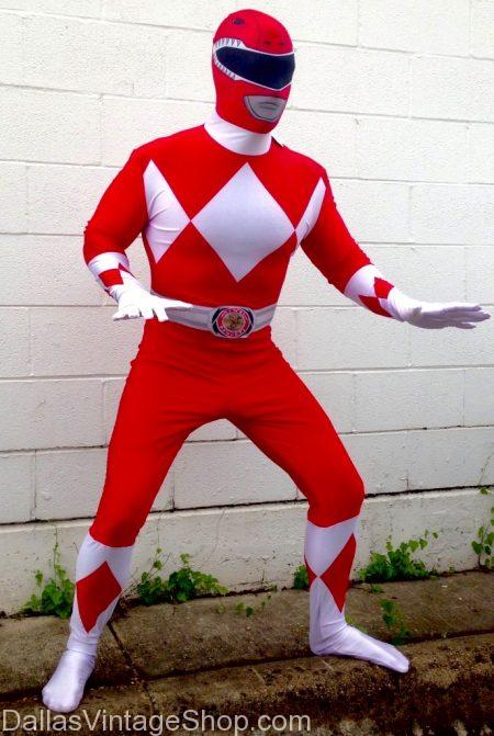 90's Costumes TV Shows, 90's Power Ranger Costume, 90's Red Ranger Costume, 90's Costume Ideas, 90's TV Show Costumes are in stock at Dallas vintage Shop.