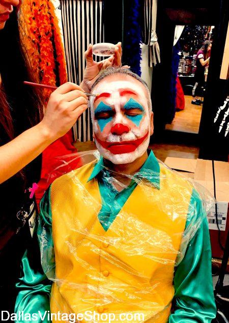 Joker Costume Makeup & Makeup for any Cosplay, Theatrical or Halloween Costumes are at Dallas Vintage Shop.