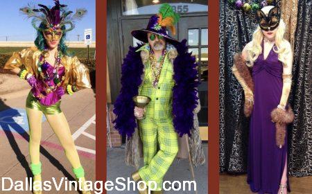 Mardi Gras Pub Crawl & Club Scene Costumes from Dallas Vintage Shop.