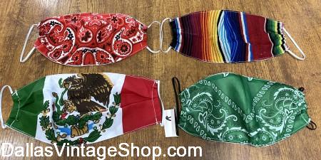Coronavirus Mask Cinco de Mayo, Cinco de Mayo Covid 19 Cloth Masks in stock at Dallas Vintage Shop