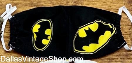 Children's Cloth Masks, Child Batman Cloth Face Masks, Children's Cloth Face Coverings for sale at Dallas Vintage Shop.