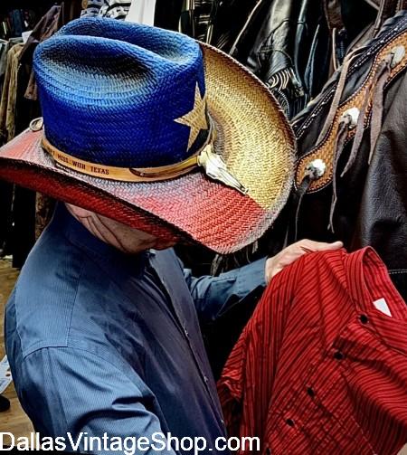 Texas Cowboy Hat, Texas Flag Cowboy Western Wear Store, Texas Flag Men's Cowboy Attire & Texas Western Wear Texas Flag Hat.