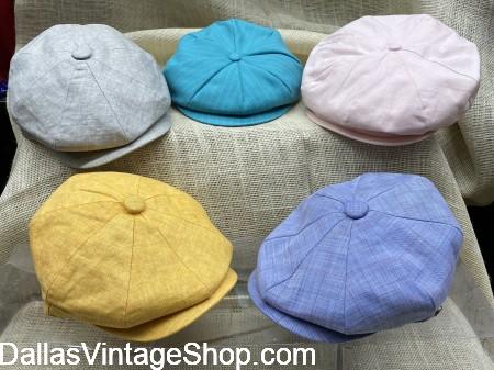 Men's Fashionable Flat Caps: Dallas Largest Collection Cabbie, Newsboy & Ivy Flat Caps at Dallas Vintage Shop.