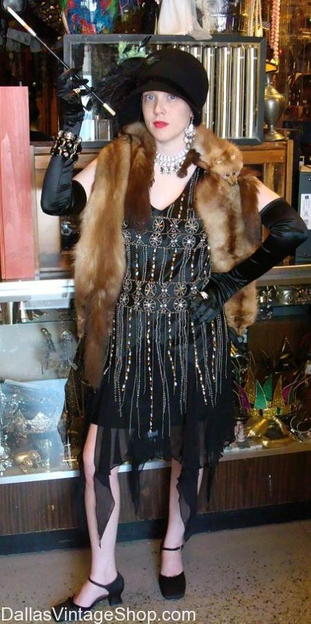 We have Dallas' 1920's SPEAKEASY ATTIRE in stock. Get these 1920's ladies costumes, 1920's aristocratic lady's Attire , 1920's Speakeasy Attire, 1920's Ladies Costumes, 1920's Wedding Guest Attire, 1920's Cocktail Attire Pictured here. We have 1920's Prohibition Attire, 1920's Costume Accessories, How to Dress 1920's, 1920's Proper Attire & Accessories.